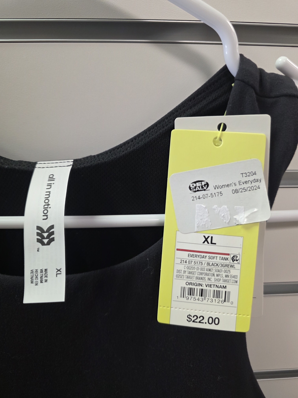 XL all in motion Black Racerback Performance Tank - Picture 3 of 5